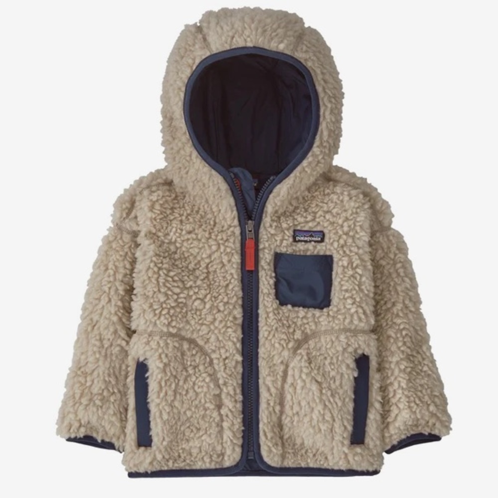 5T Patagonia Baby Retro-X Fleece Hoody in Natural